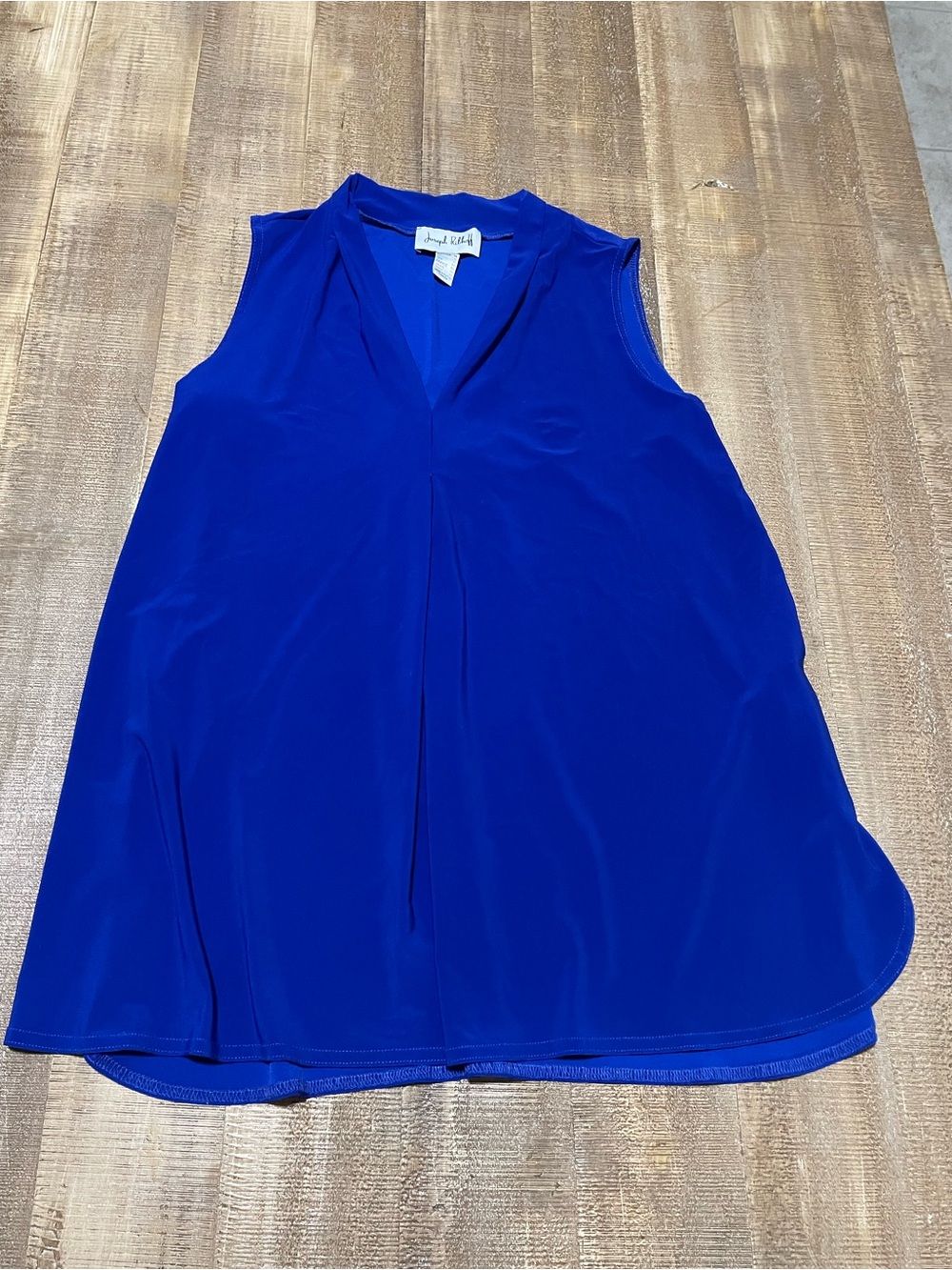 Joseph Ribkoff Royal Blue Sleeveless V-Neck Blouse